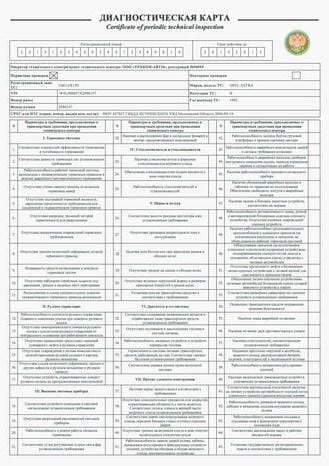 образец диагностической карты 